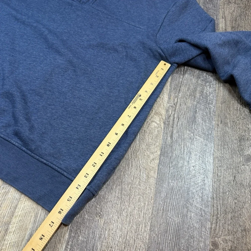Orvis 1/4 Zip Pullover XL Blue Mock Neck Cotton Pullover‎ Sweatshirt Sweater